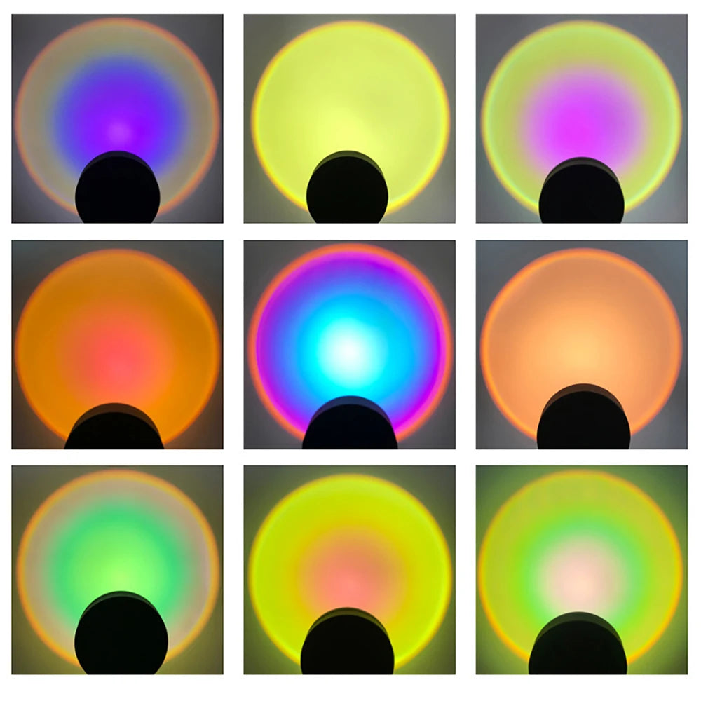 RGB sunset Projection Lamp - LED Mood Light with Remote