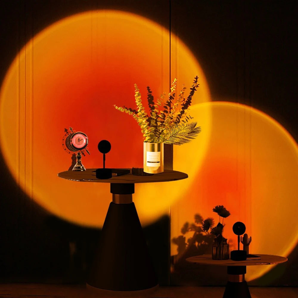 RGB sunset Projection Lamp - LED Mood Light with Remote