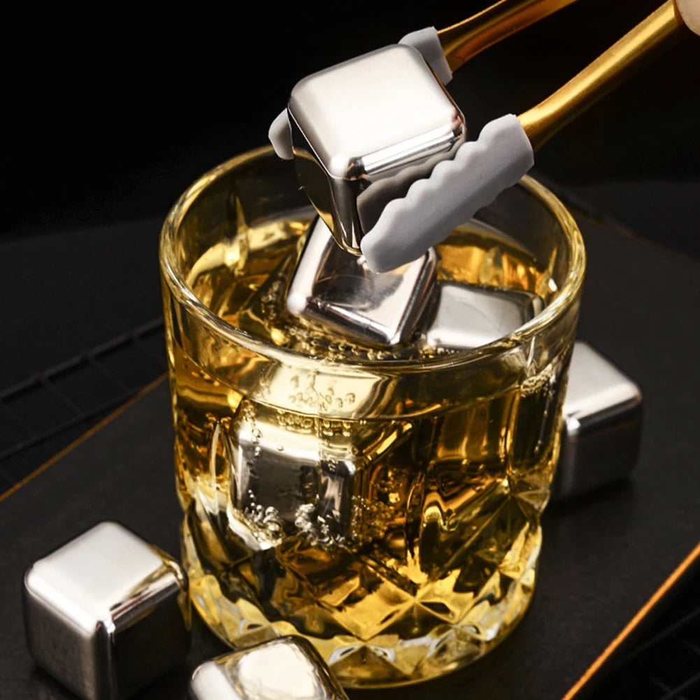 Stainless Steel Ice Cubes Reusable Chilling Stones