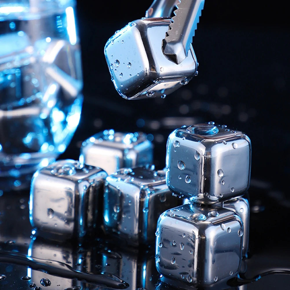 Stainless Steel Ice Cubes Reusable Chilling Stones